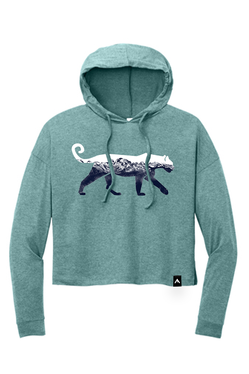 Leopard Hoodie - Light Blue (Womens)